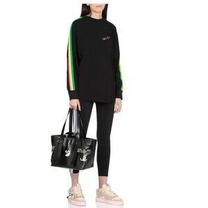 Palm Angels Miami Logo Long Sleeve T-shirt In Black